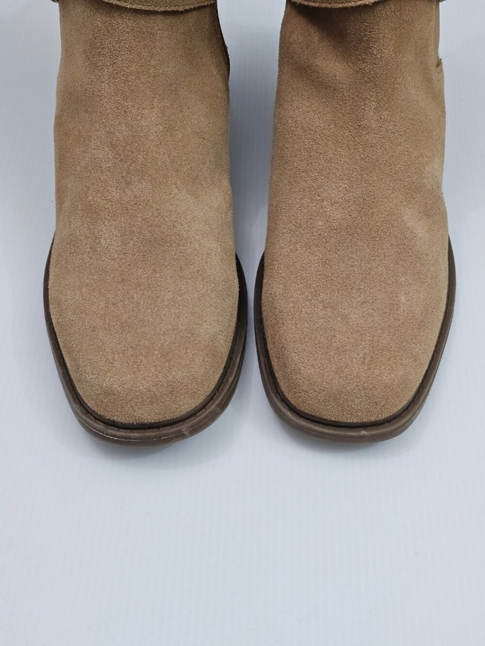 Donald Pliner Mathilda Moto Ankle Boot Womens 9.5 Camel Brown Suede Buckle Strap - Picture 6 of 15